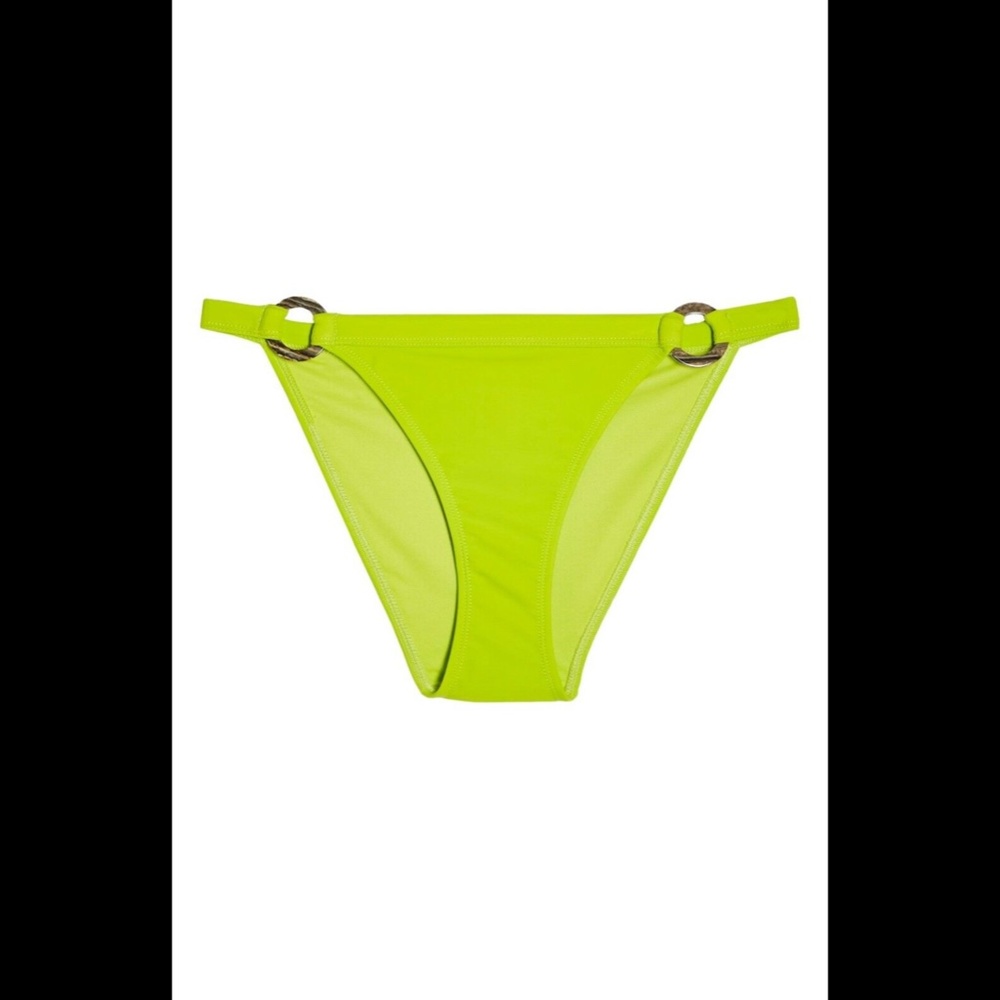 NWT $26 Topshop Ring High Leg Bikini Bottoms in Lime Green [SZ 10 US } - Picture 2 of 12